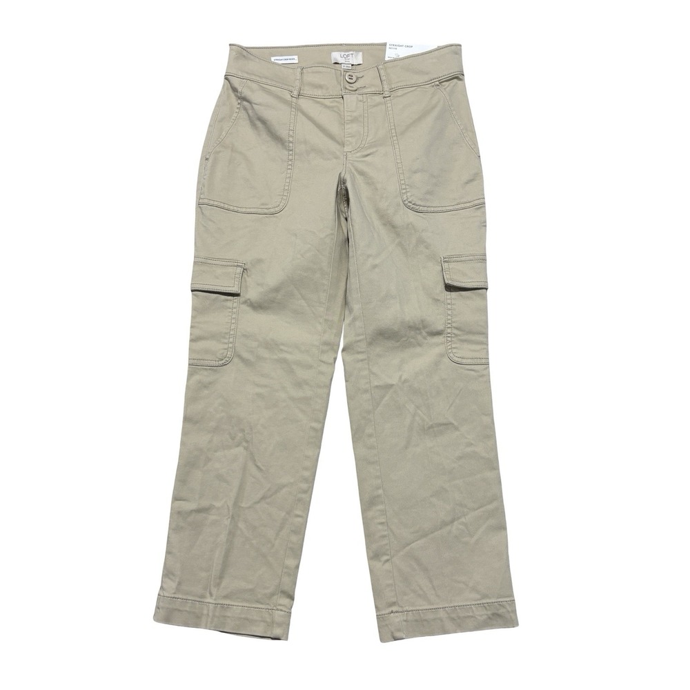NWT LOFT Outlet Women's Straight Crop Petite Mid Rise Pants Size 2P - 27 x 23.5